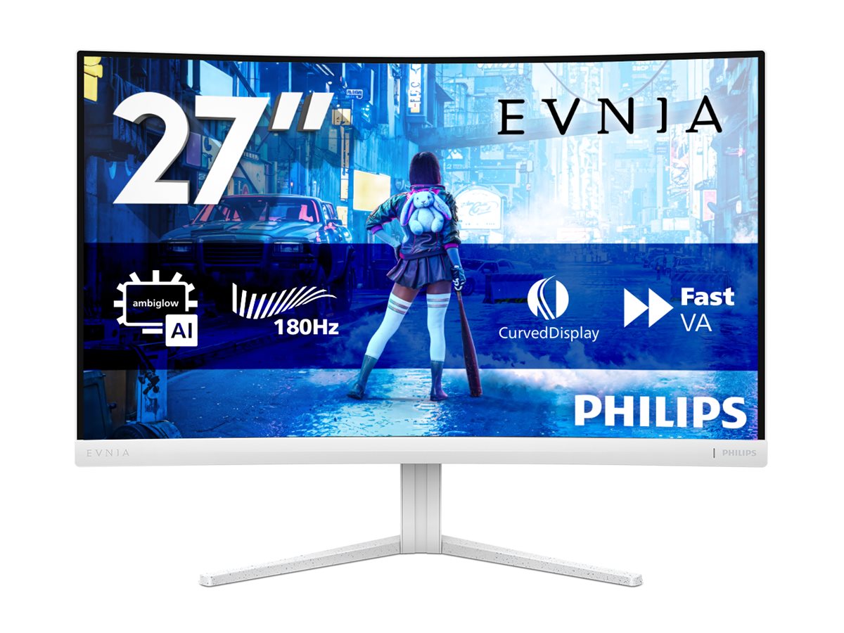PHILIPS 27M2C5201L/00 27p Curved Gaming Monitor 1920x1080 180Hz 1ms 2xHDMI DP white