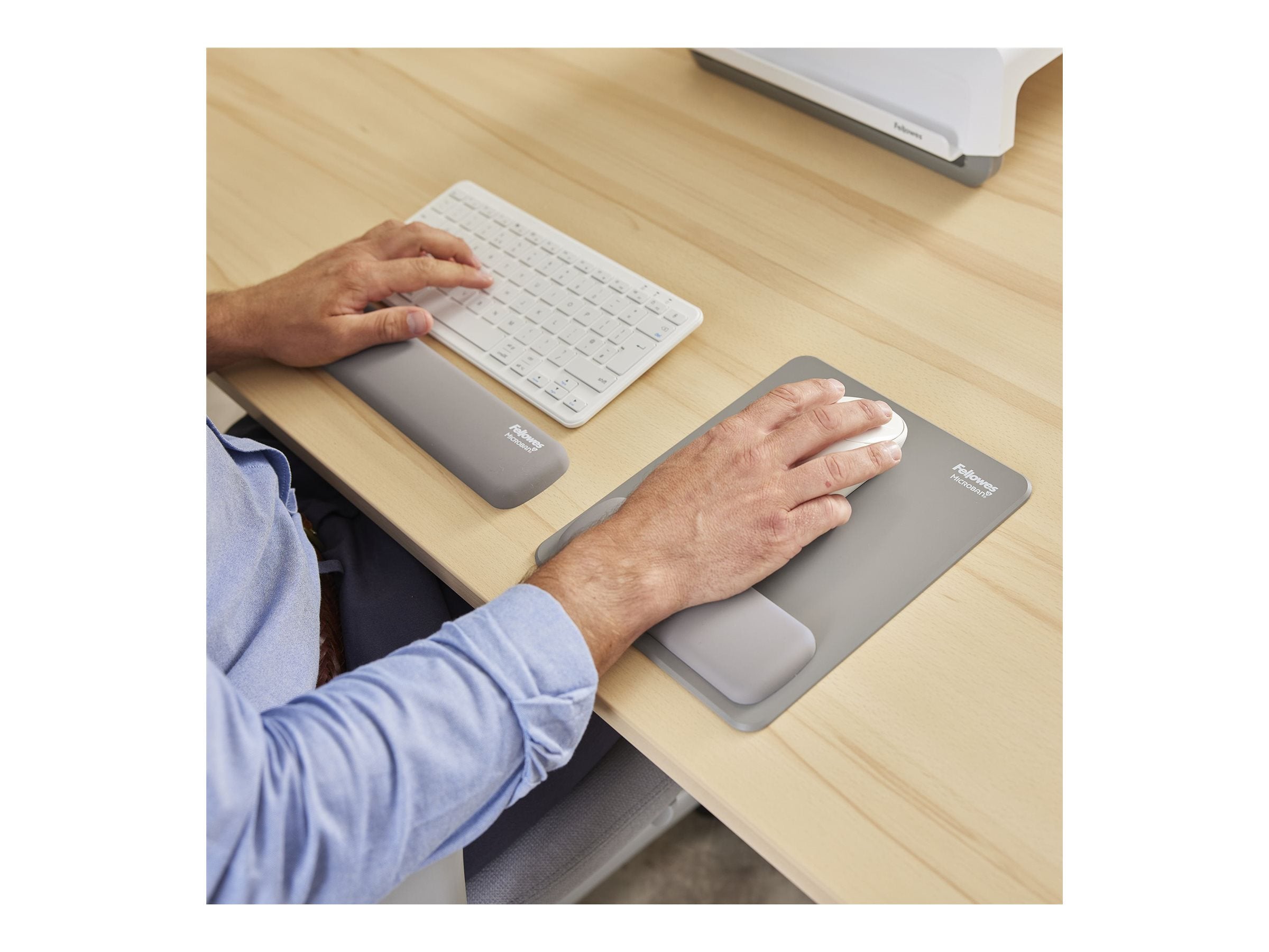 FELLOWES Repose-poignets clavier compact Breyta Gris