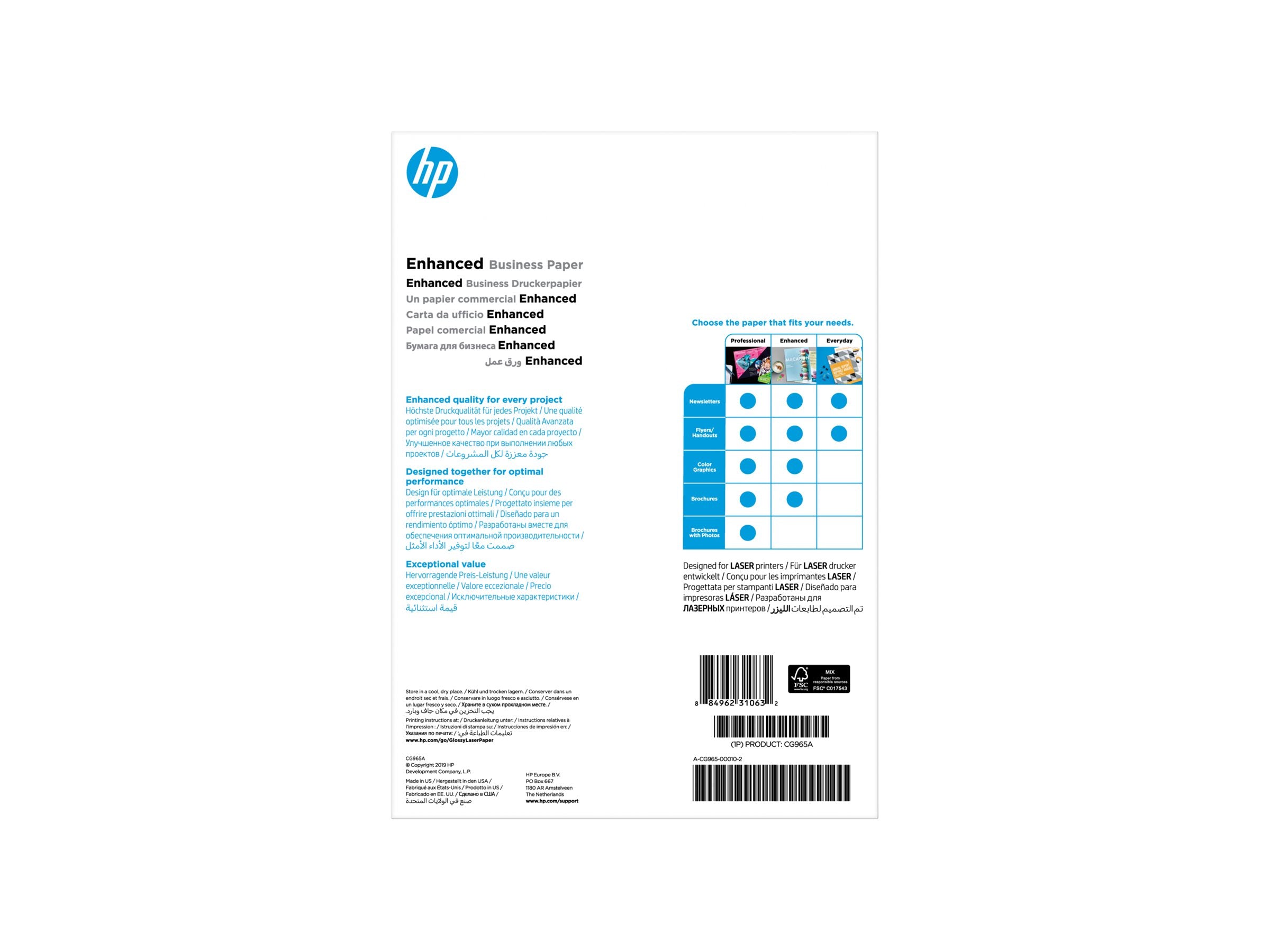 HP 150 Professional glossy paper laser CG965A 150g/m2 A4 150 sheets 1-pack