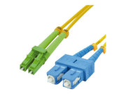 MCL LCAPC/SC duplex singlemode 9/125 OS2 optical fiber - 3m
