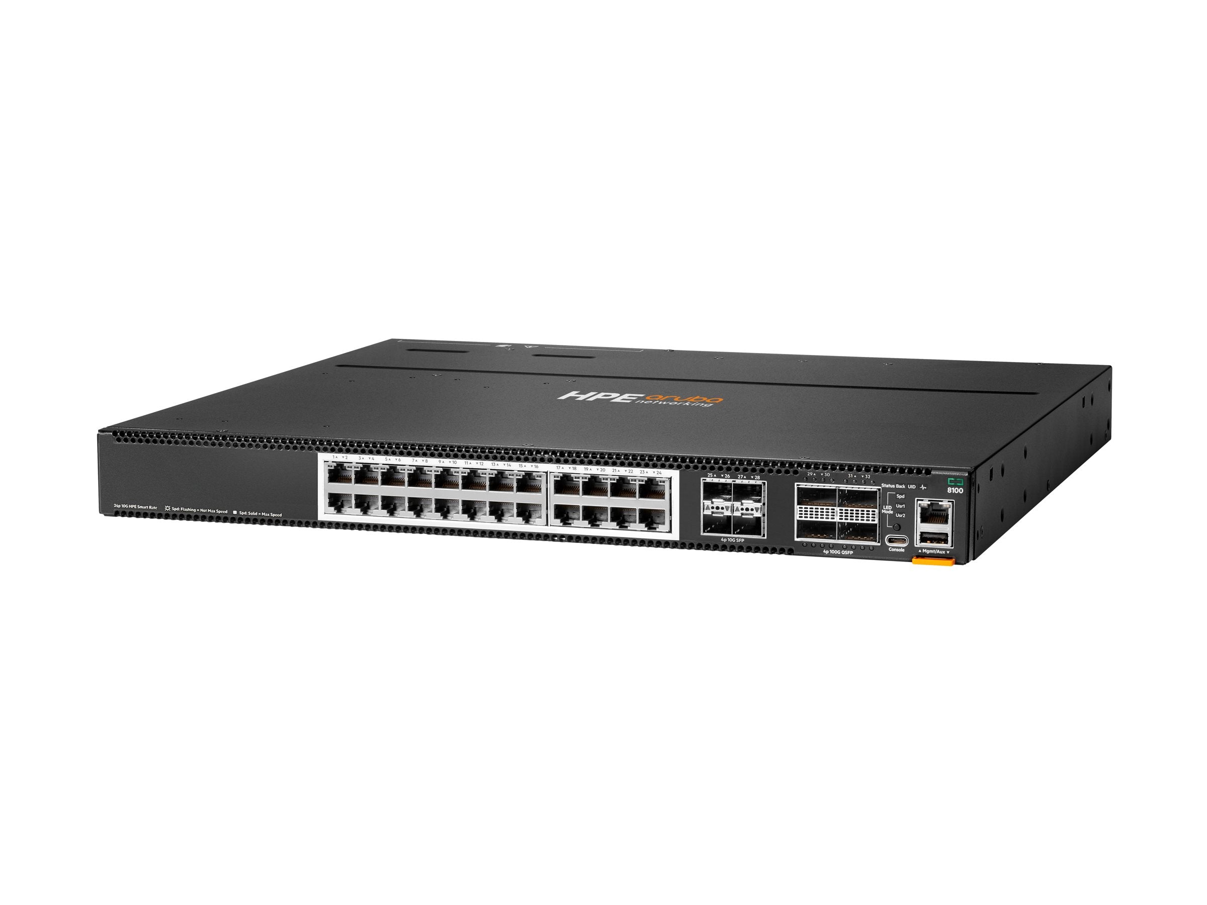 HPE Aruba Networking CX8100 24x10G Base-T 4x10G SFP+ 4x40/100G QSFP28 FB 3Fan 2ACPSU SW Bundle EU en