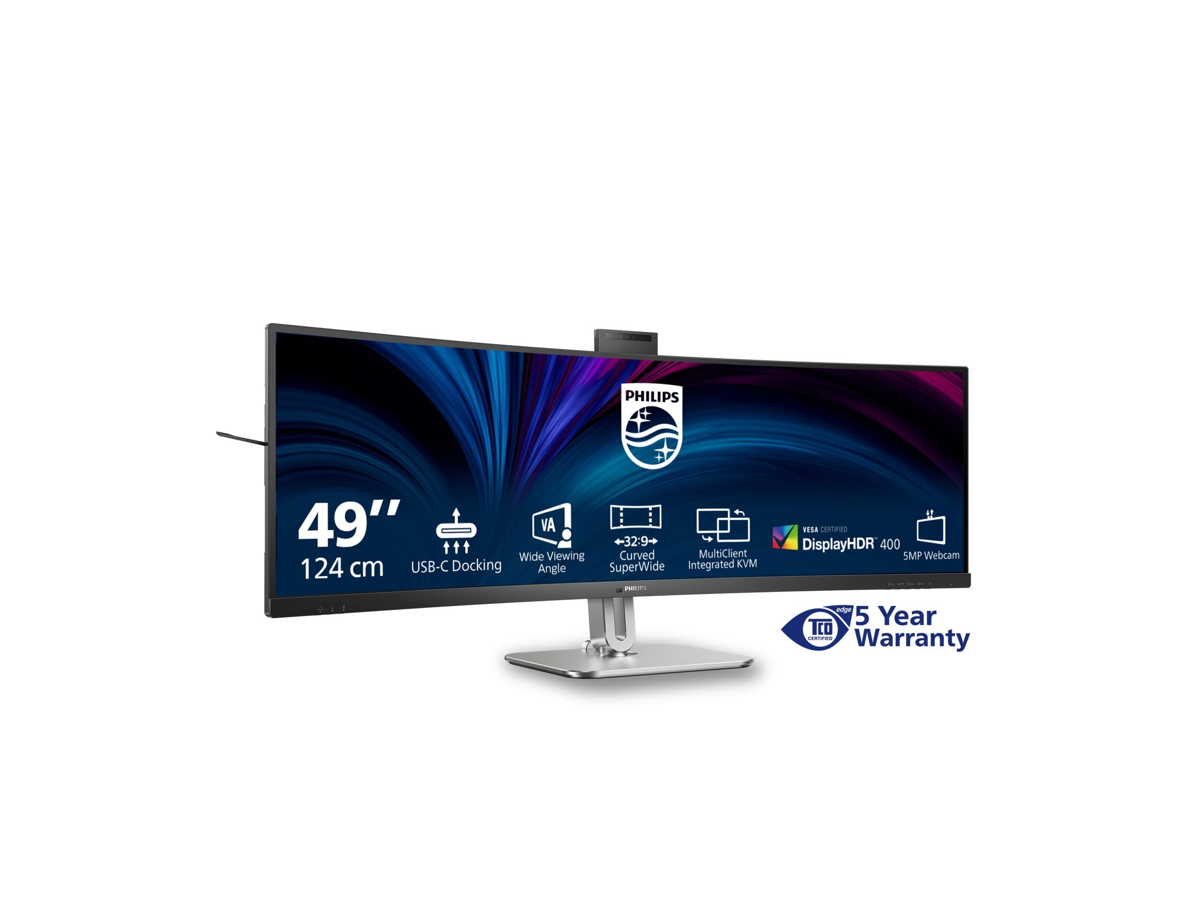 PHILIPS 49B2U5900CH/00 48.8p 5120x1440 VA Curved 1800R H/A 130mm SUPERWIDE USB-C 75Hz DP 2x HDMI USB HUB SPEAKERS
