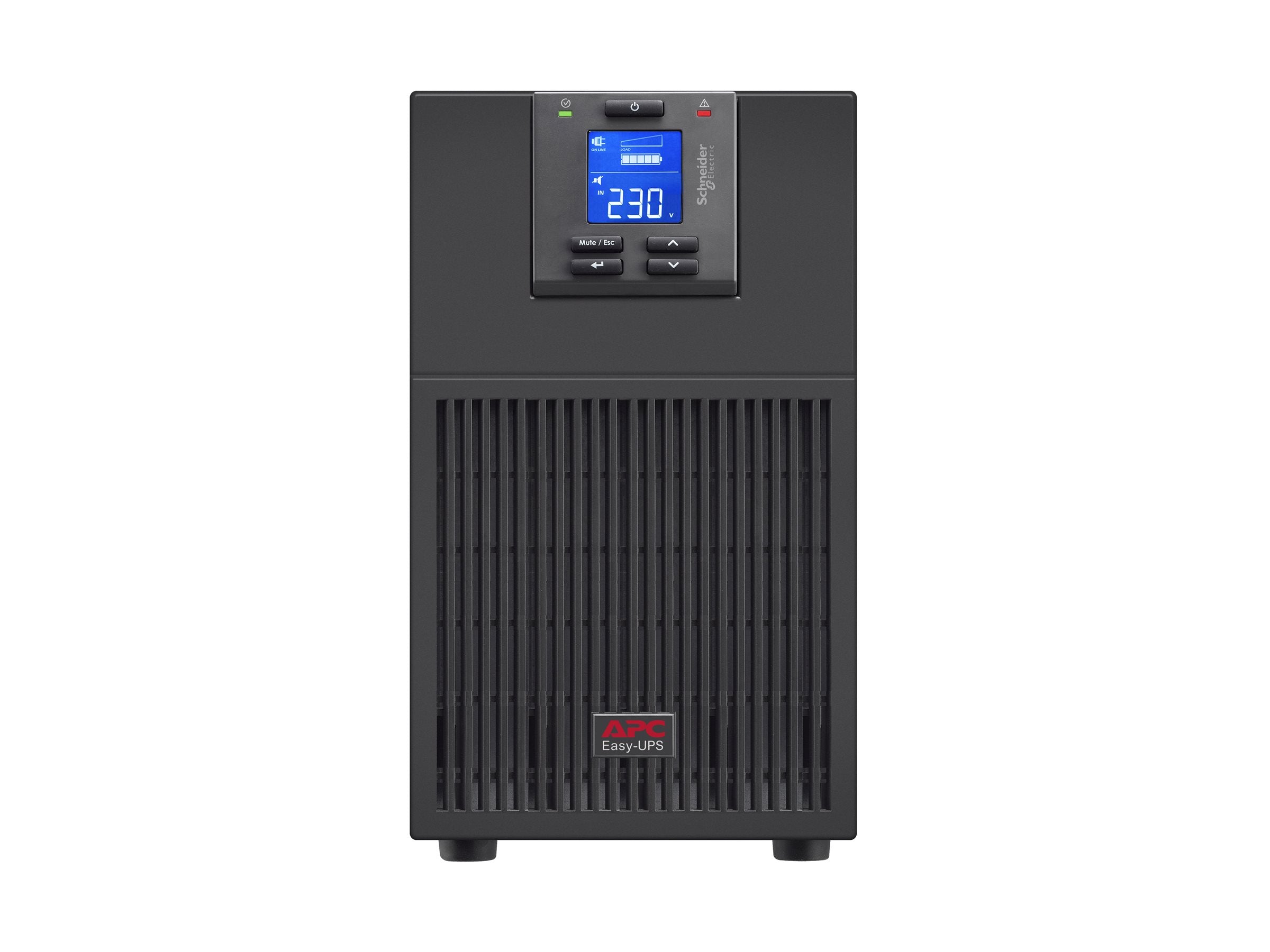 APC Easy UPS On-Line UPS tower AC 220/230/240V 2700Watt 3000VA 1-phase lead acid USB serial oc 7 PFC Europe BK RAL 7010