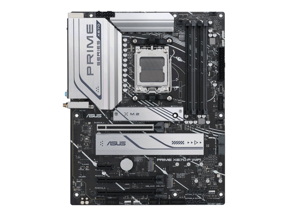 ASUS PRIME X670-P WIFI AM5 Socket 4DDR5 3xPCIe 4.0 x16 HDMI 2.1 DP 1.4 6xSATA 6Gb/s ATX