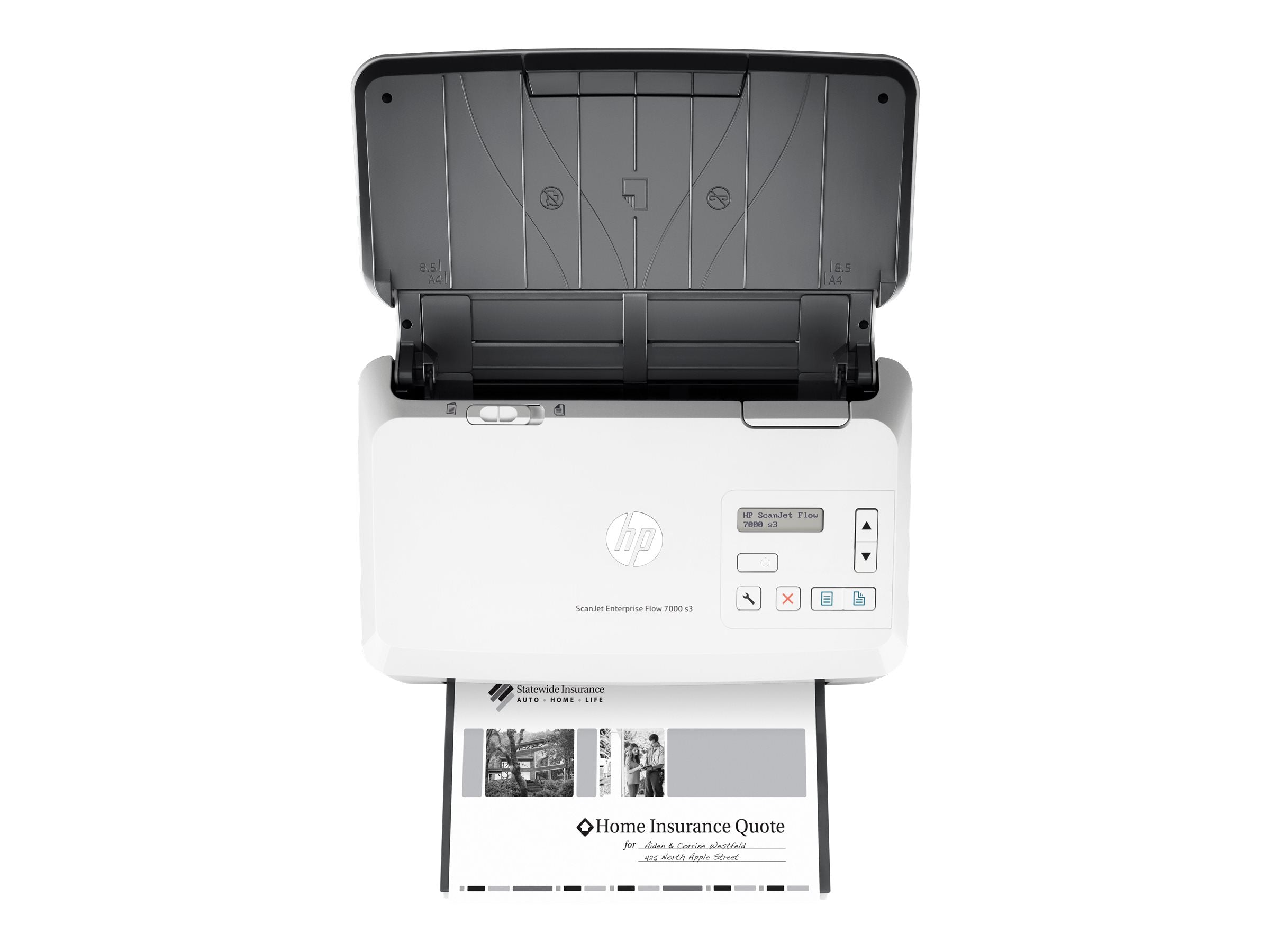 HP ScanJet Enterprise Flow 7000 s3 Sheet-feed Document scanner Duplex 216x3100mm 600dpix600dpi 75ppm ADF 80sheets 7500scans USB