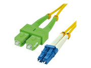 MCL SCAPC/LC duplex singlemode 9/125 OS2 optical fiber - 15m