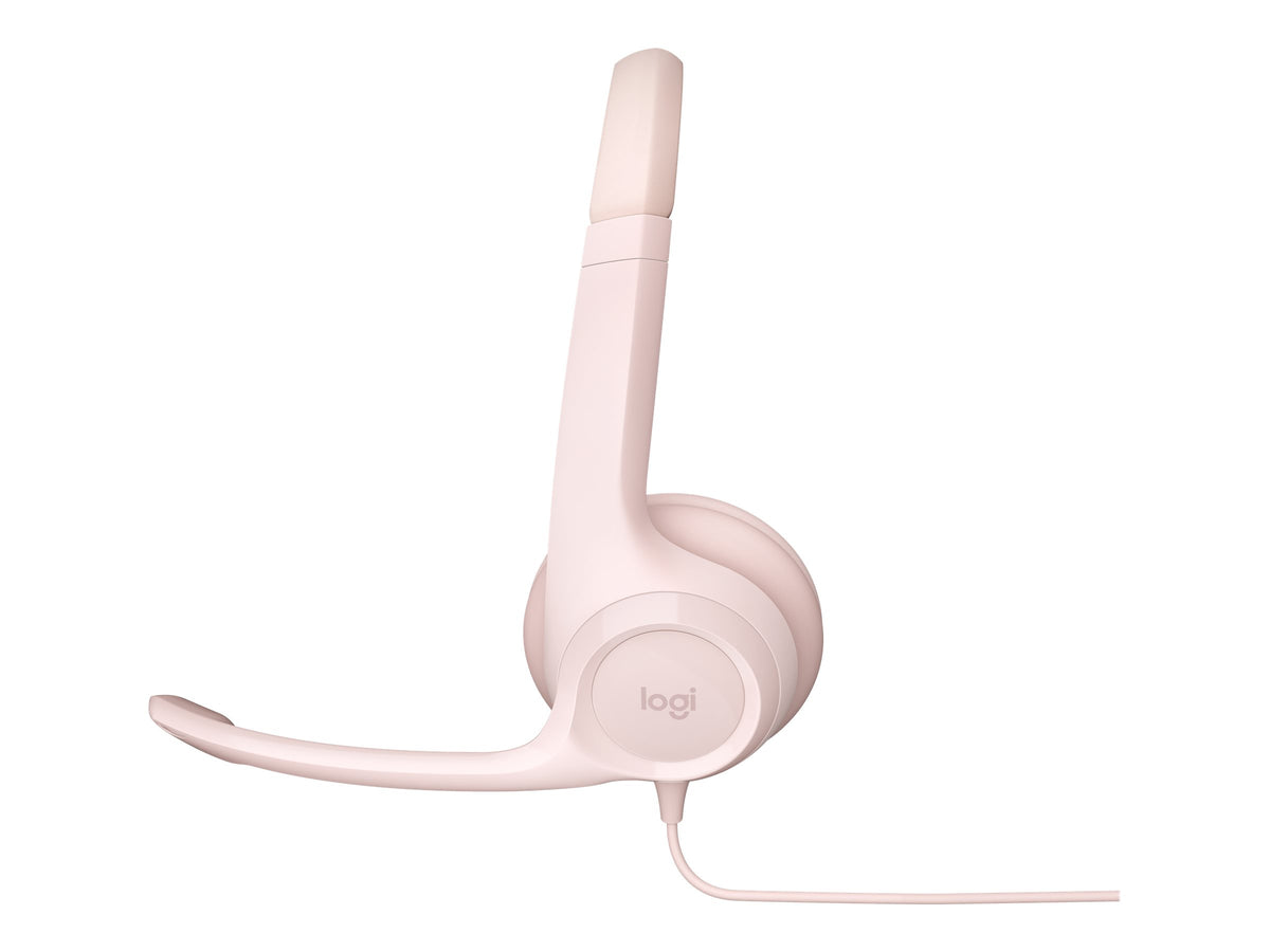 LOGITECH H390 Headset on-ear wired USB-A rose