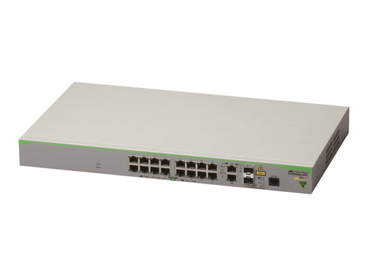 ALLIED 16x 10/100T POE+ ports and 2x combo ports 100/1000X SFP or 10/100/1000T Copper Fixed AC power supply EU Power Cord