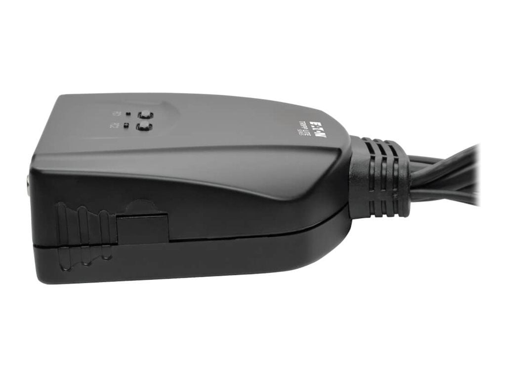EATON TRIPPLITE 2-Port USB/VGA Cable KVM Switch with Cables and USB Peripheral Sharing
