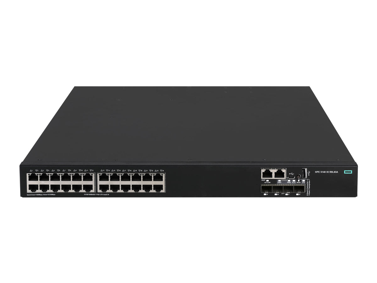 HPE FlexNetwork 5140 HI Switch 24G PoE+ 4 SFP+ Ports 1 Slot without PSU