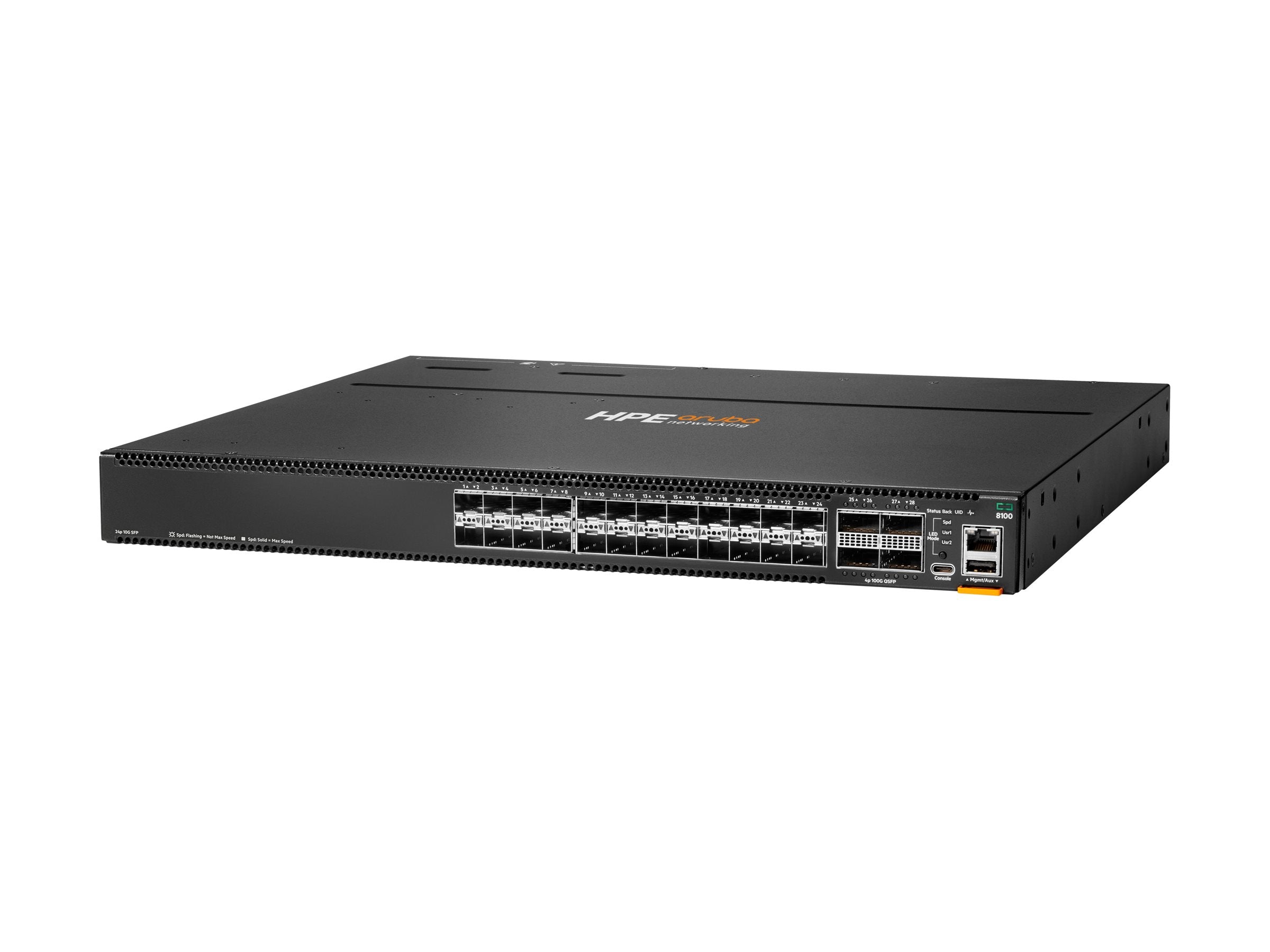 HPE Aruba Networking CX 8100 24x10G SFP+ 4x40/100G QSFP28 BF Airflow 3 Fans 2AC PSU SW Bundle EU en