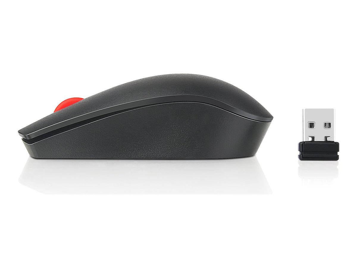 Lenovo ThinkPad Essential Wireless Mouse - Souris - laser - 3 boutons - sans fil - 2.4 GHz - récepteur sans fil USB - ThinkRed