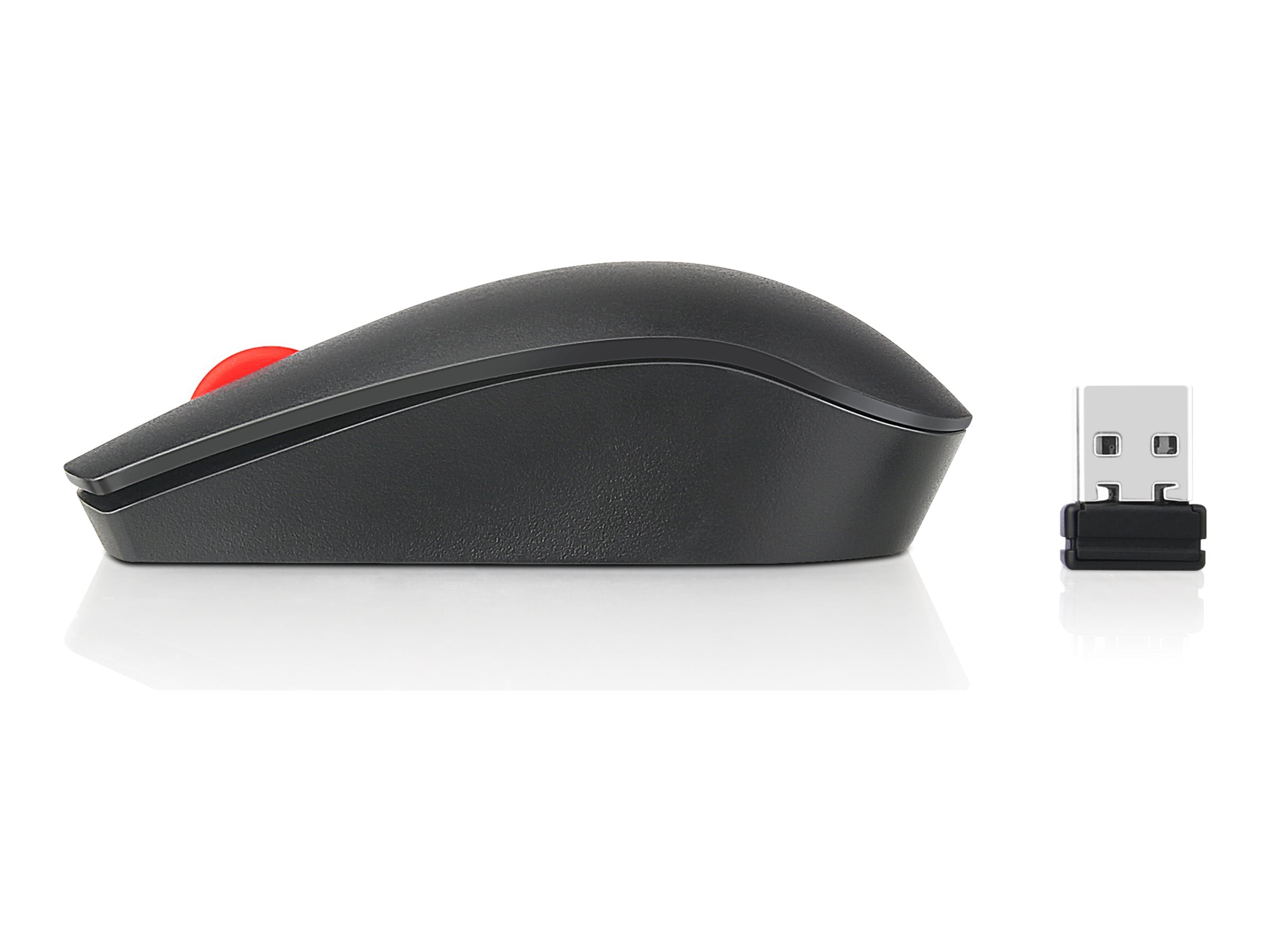 Lenovo ThinkPad Essential Wireless Mouse - Souris - laser - 3 boutons - sans fil - 2.4 GHz - récepteur sans fil USB - ThinkRed