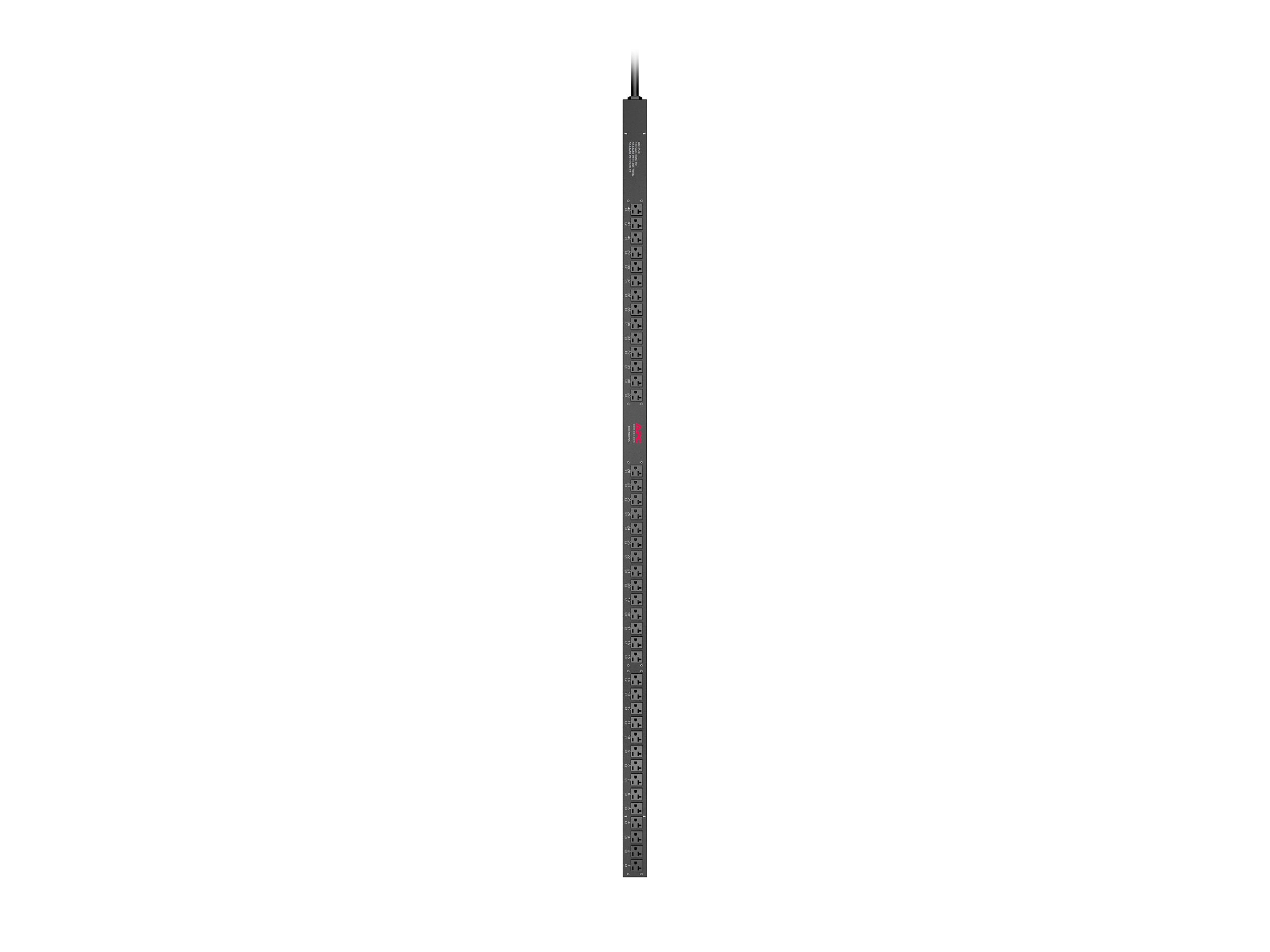 APC Basic Rack PDU Zero U Rack AC 120/208V input NEMA L21-20 output connectors 42 NEMA 5-20 0U 3m cord Black