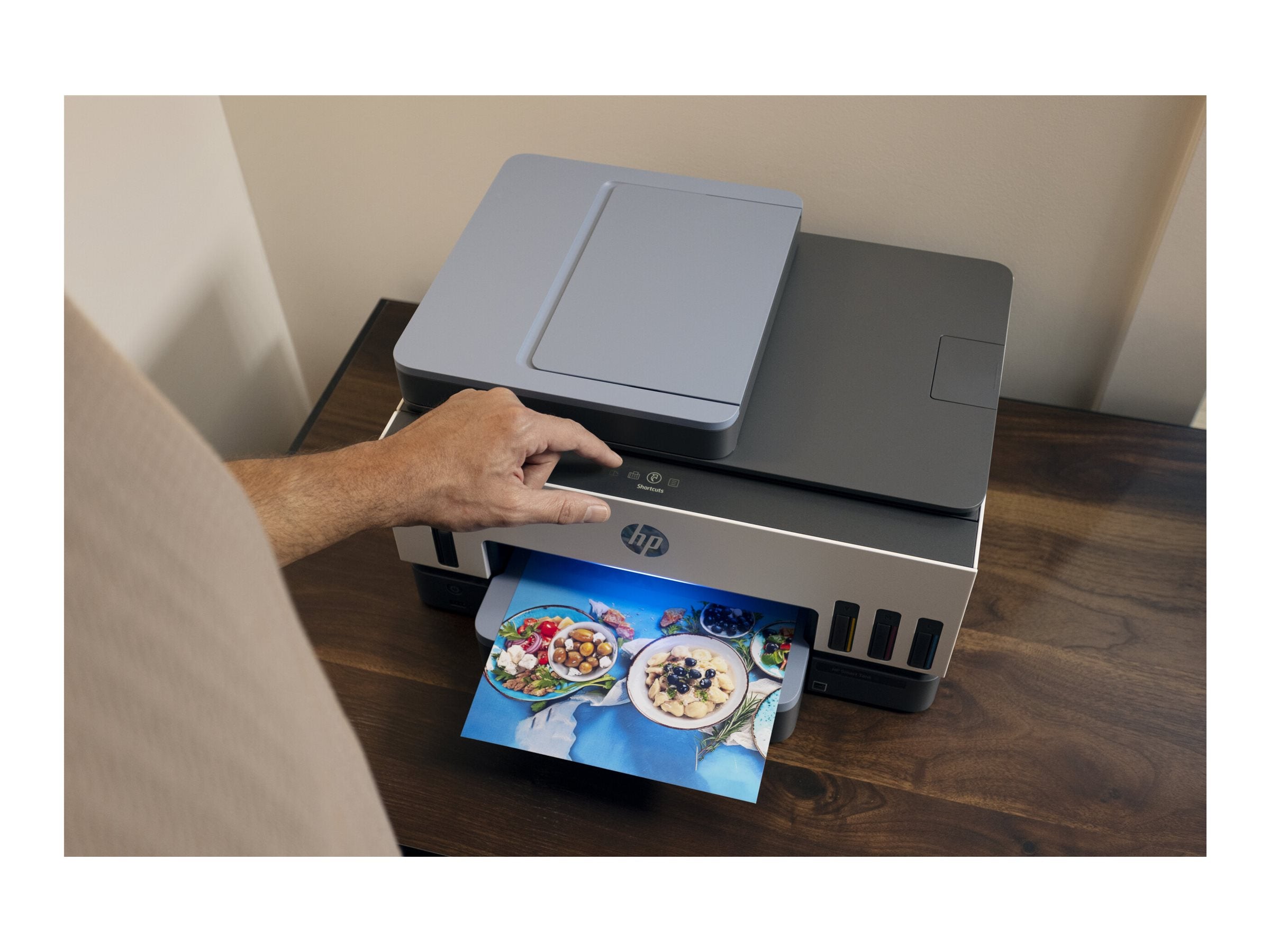 HP Smart Tank 7605 All-in-One MFP colour inkjet refillable A4 13ppm Copy 15ppm Print 250sheets USB Wi-Fi Bluetooth