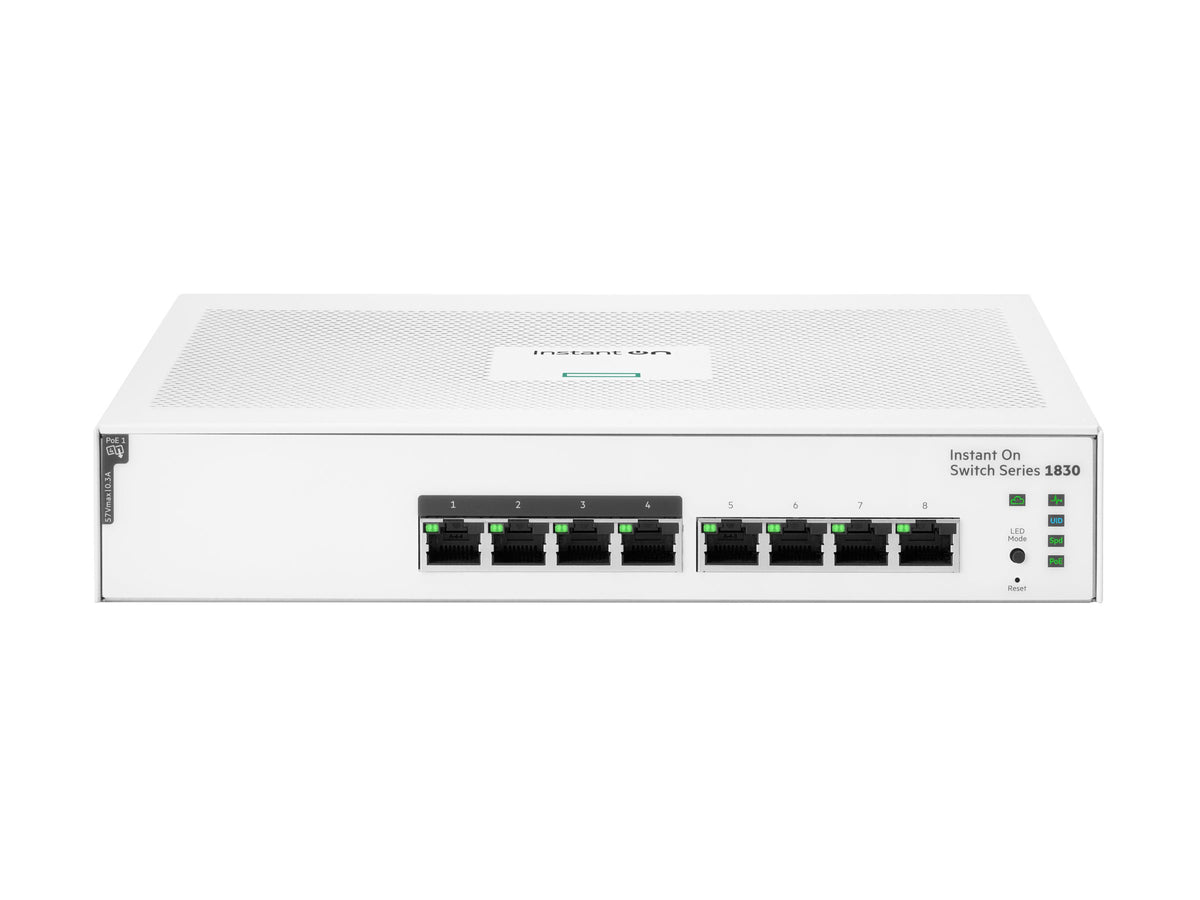 HPE Networking Instant On 1830 8G 4p Class4 PoE 65W Switch Commutateur intelligent 4 x 10/100/1000 + 4 x 10/100/1000 PoE+