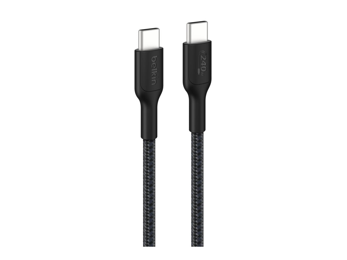 BELKIN USB-C TO USB-C 240W 2.0 BRAIDED PCR 2M BLACK