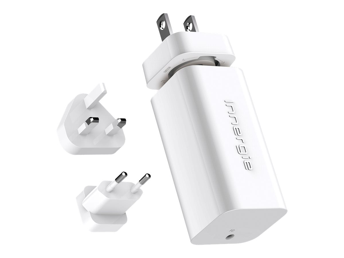 INNERGIE 65U Le plus petit Adptr. d alimentation 65W 6 embouts d alimentation pour portables Câble 1.5M Embouts voyage UE.UK et US
