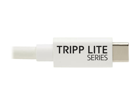 EATON TRIPPLITE series USB4 40Gbps Cable M/M USB-C 8K 60Hz 240W PD Charging White 1m 3.3ft.
