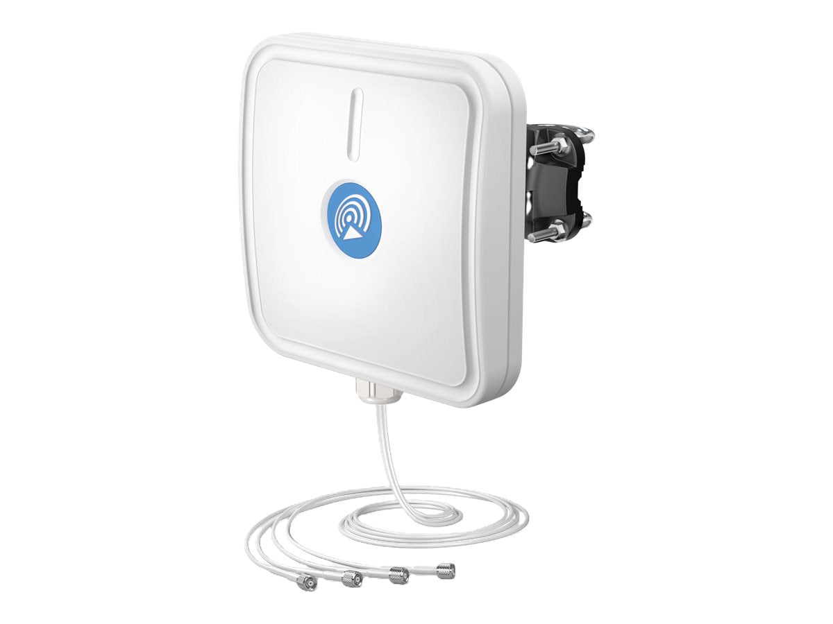 QUWIRELESS Tri-Band 2.4/5-7 GHz WiFi 6E/7 4x4 MIMO Sector Panel RP-TNC Wall/Mast Antenna
