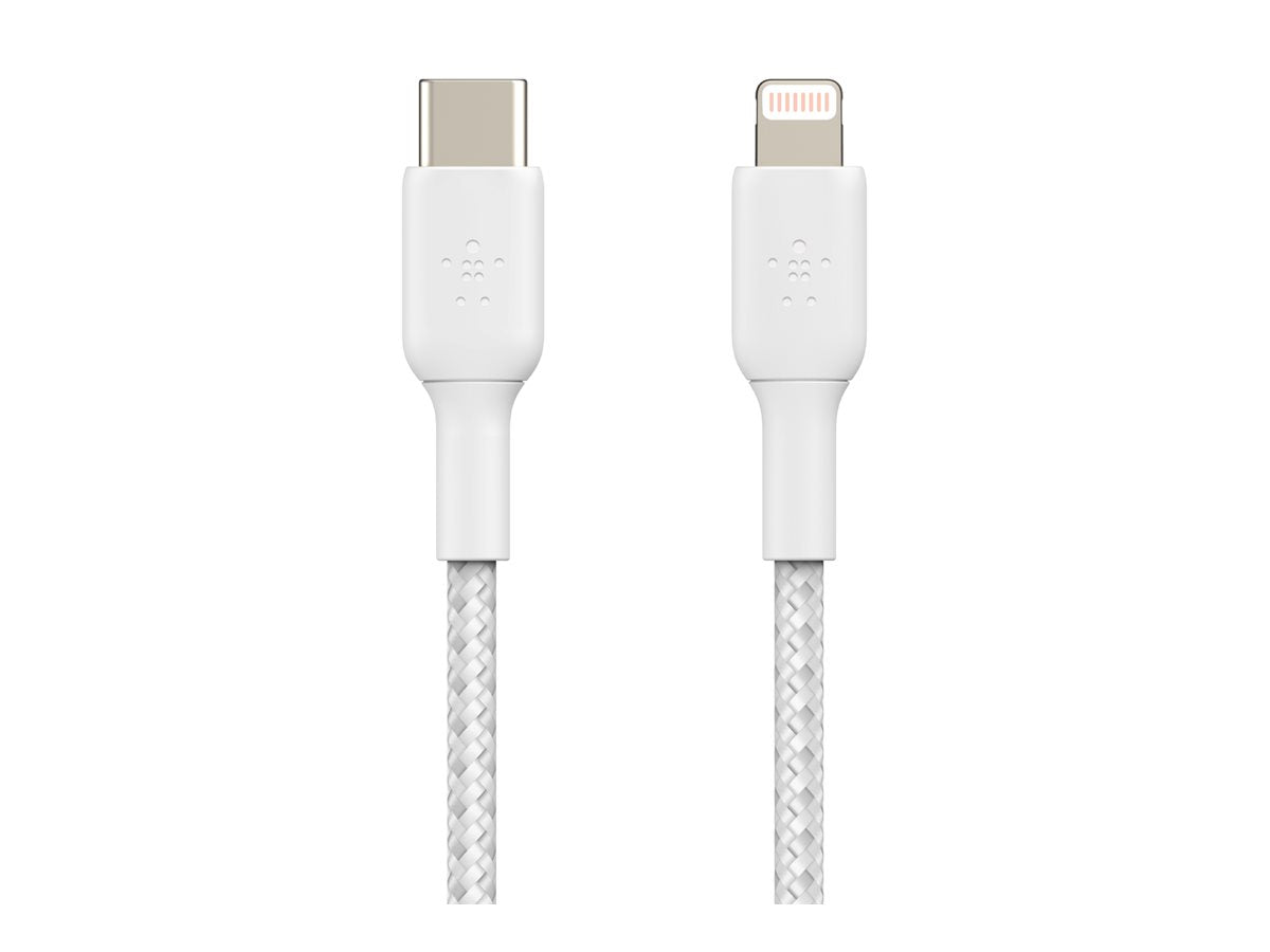 BELKIN BOOST CHARGE USB-C to Lightning Cable Braided 2M White
