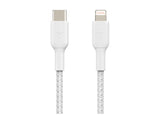 BELKIN BOOST CHARGE USB-C to Lightning Cable Braided 2M White