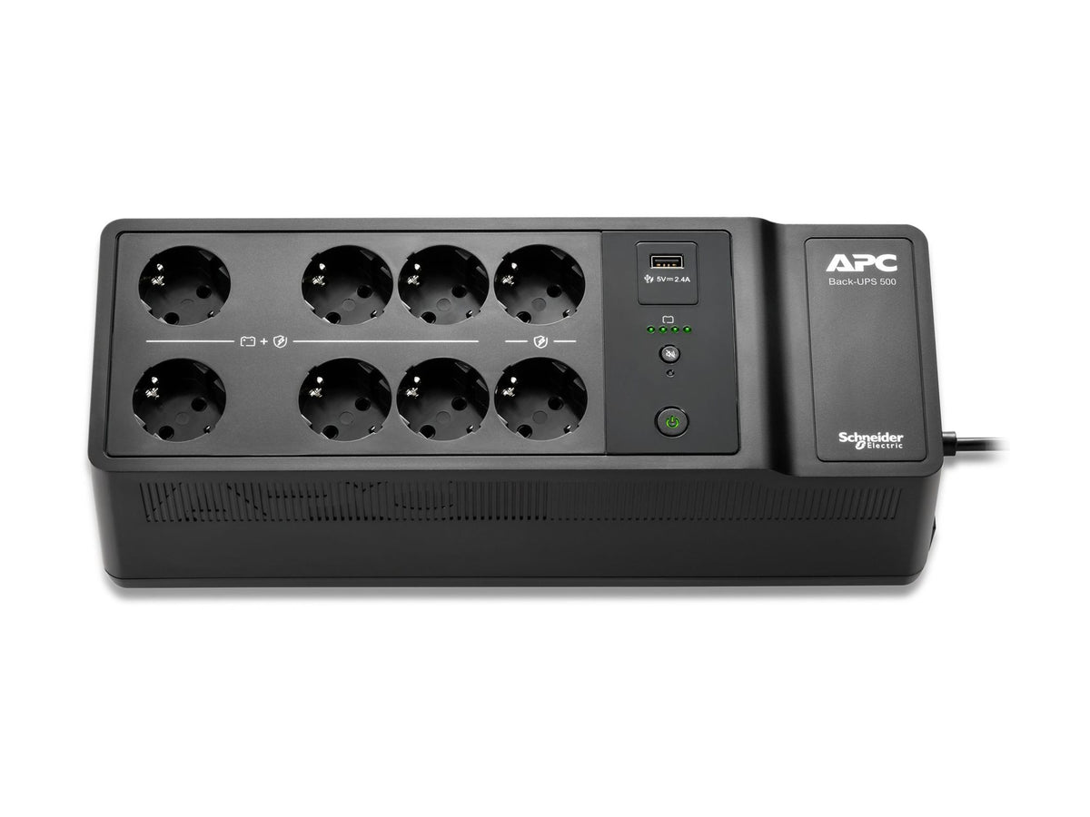 APC Back-UPS UPS wall mountable / surface mountable AC 230V 300Watt 500VA output connectors 8