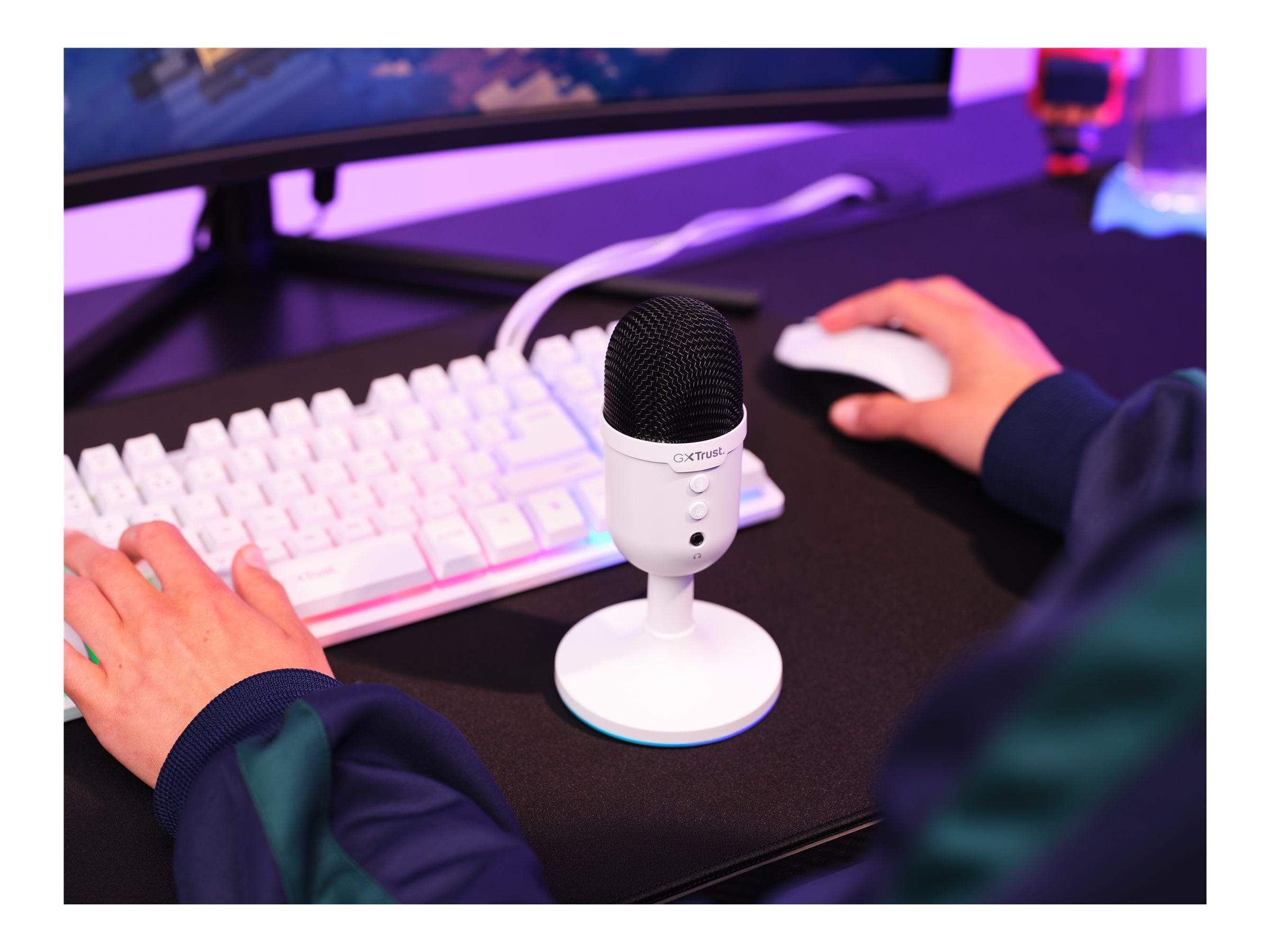 TRUST Microphone streaming YUNIX - White