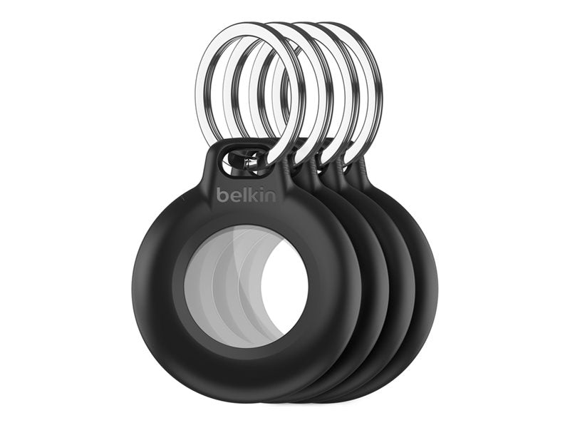 BELKIN Secure Holder - Airtag - Waterproof Keyring - 4 Pack Black