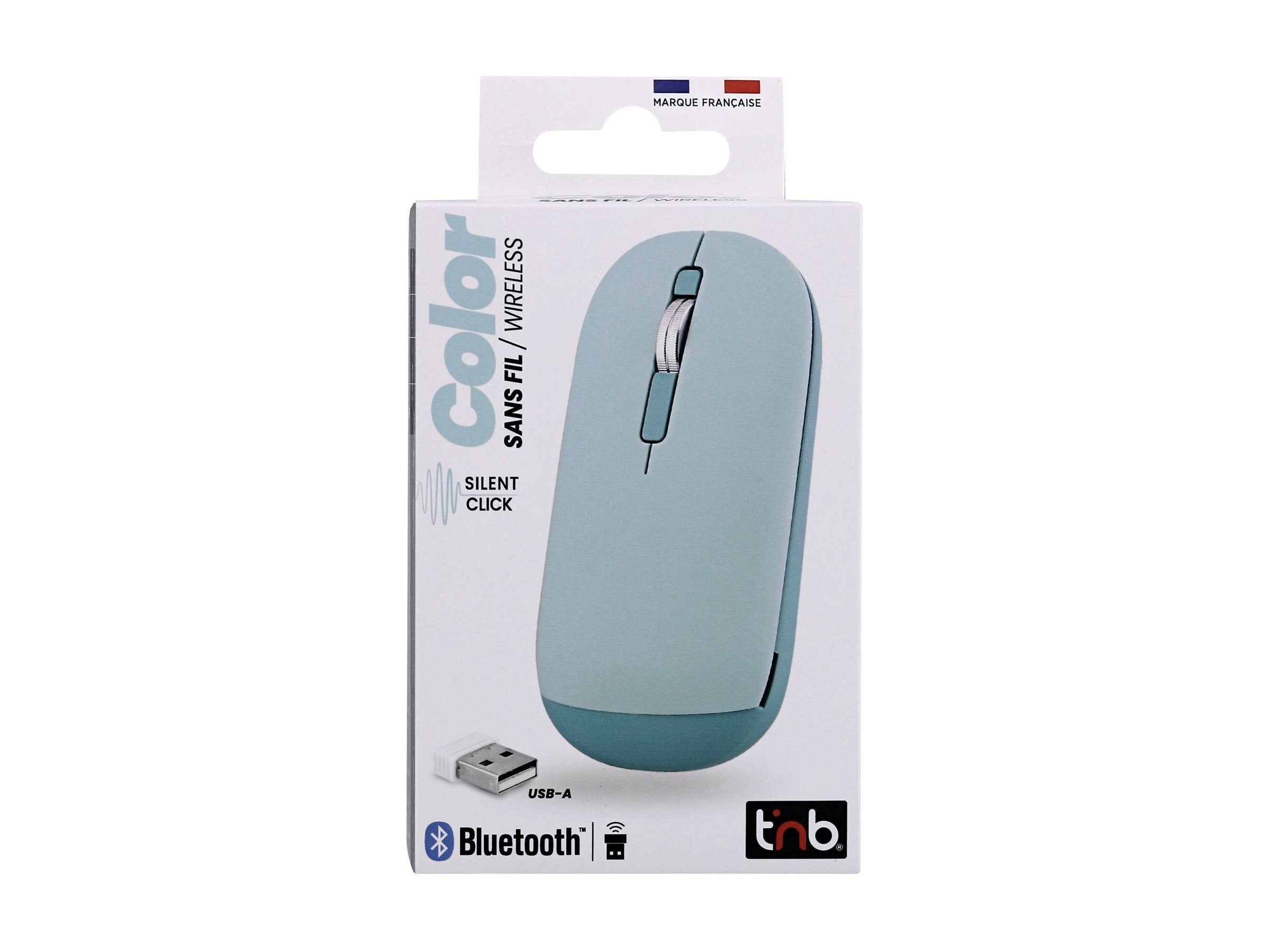TNB COLOR - Souris sans fil double mode de connexion - bleu