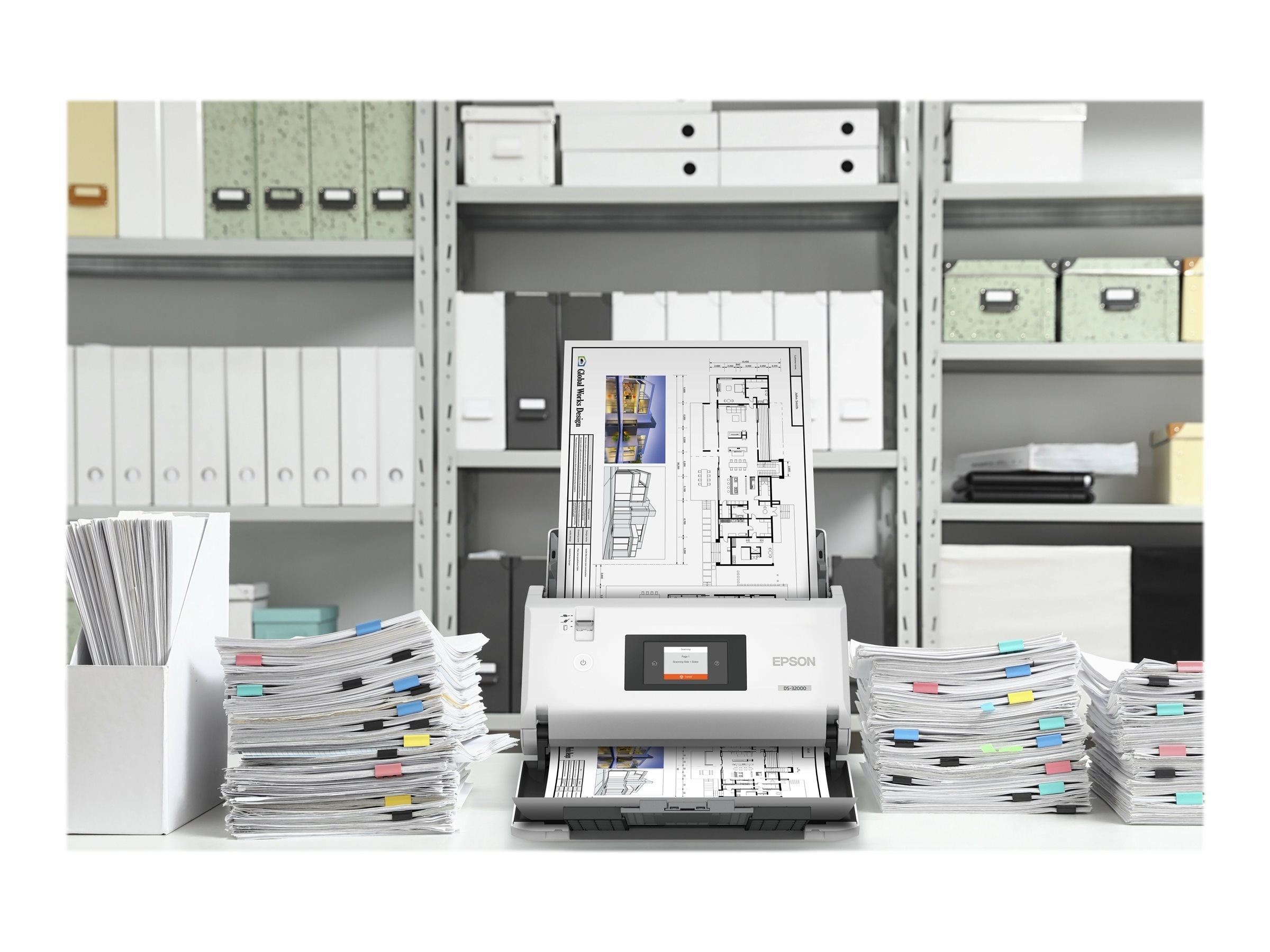 EPSON WorkForce DS-30000 Document scanner Contact Image Sensor CIS Duplex A3 600x600dpi 70ppm ADF 120sheets 30000scans/d USB 3.0