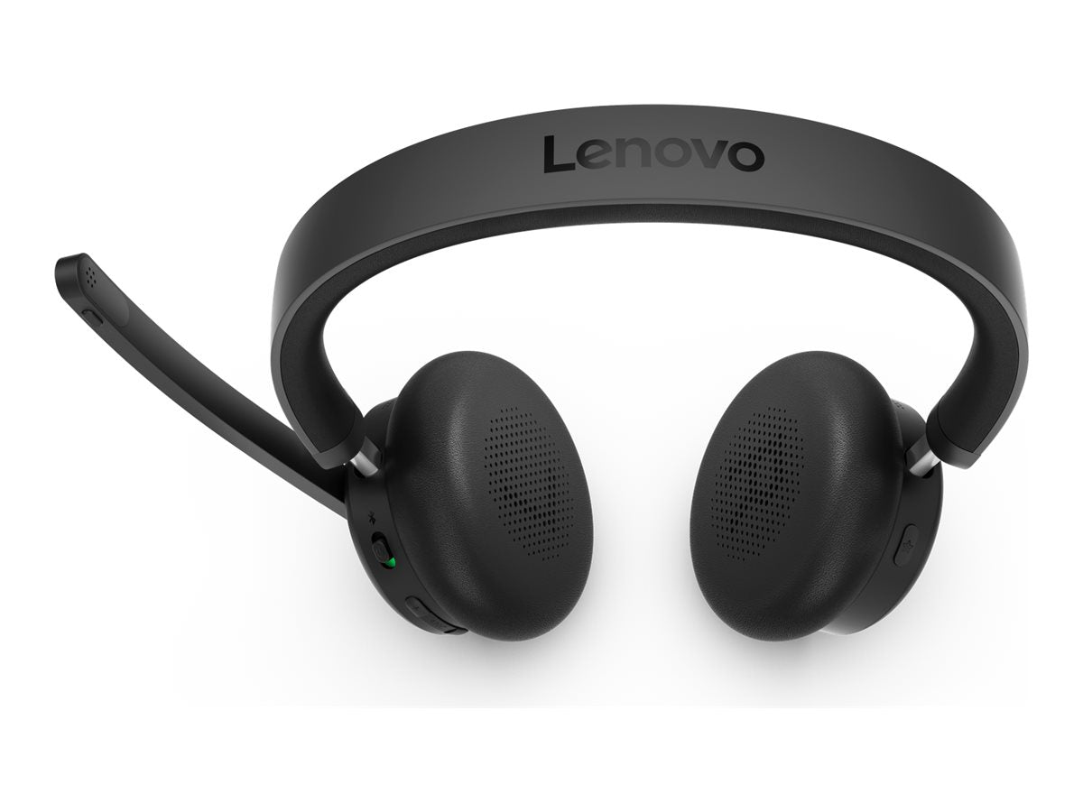 LENOVO 6550 Headset on-ear Bluetooth wireless active noise cancelling USB-C black Certified for Microsoft Teams