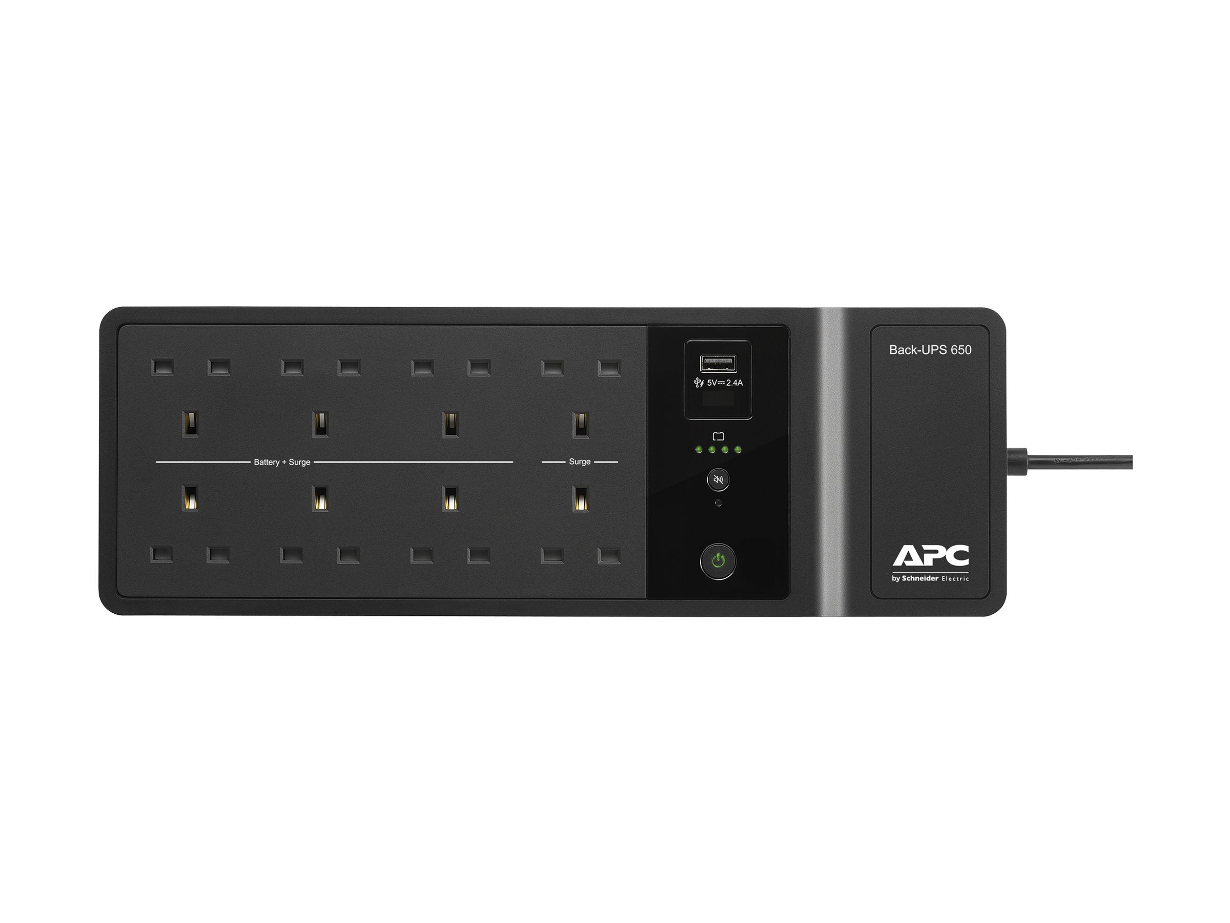 APC Back-UPS BE650G2-UK UPS AC 230V 400Watt 650VA output connectors 8 United Kingdom Black