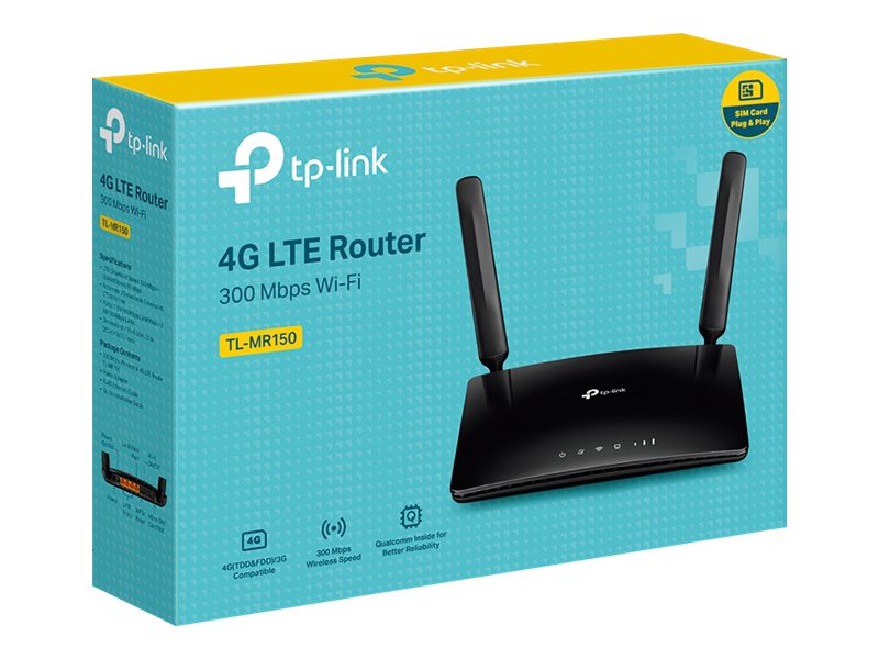 TP-LINK 300Mbps Wireless N 4G LTE Router build-in 150Mbps 4G LTE modem with 3x10/1