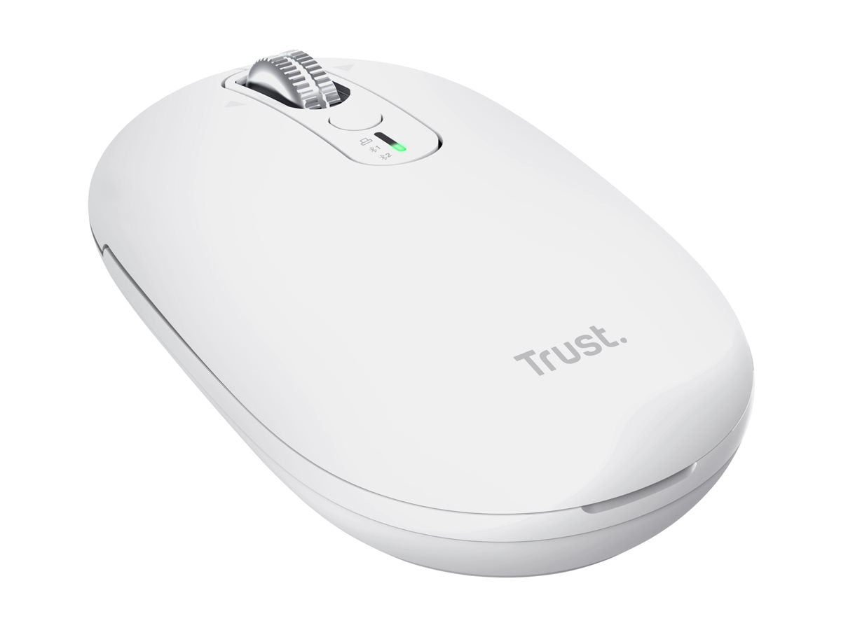 TRUST Souris sans fil SERON hyperscroll multi-connexion rechargeable blanc