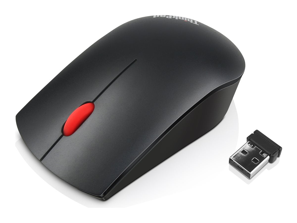 Lenovo ThinkPad Essential Wireless Mouse - Souris - laser - 3 boutons - sans fil - 2.4 GHz - récepteur sans fil USB - ThinkRed