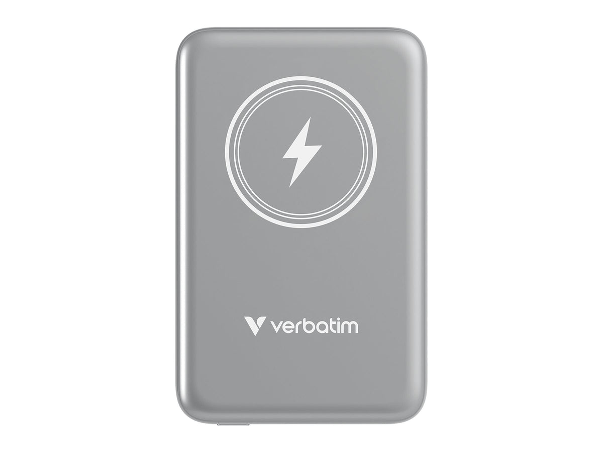 VERBATIM CHARGE N GO MAGNETIC WIRELESS POWER BANK 10000 GREY WCF (P)