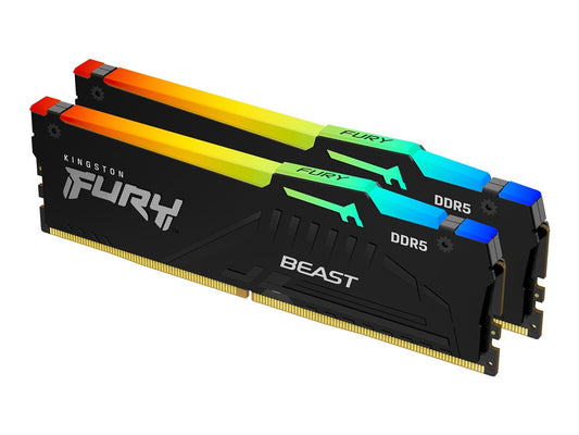 KINGSTON 32Go 6000MT/s DDR5 CL30 DIMM Kit of 2 FURY Beast RGB EXPO