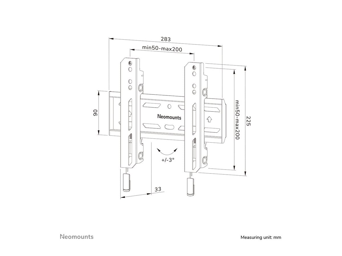 NEOMOUNTS WL30S-850BL12 Support pour écran mural 24-65p - fixe - verrouillable - installation rapide
