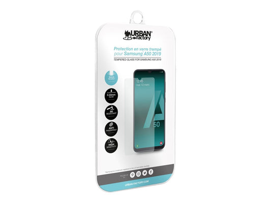 URBAN FACTORY Samsung Protection en Verre Trempe Samsung A50 2019