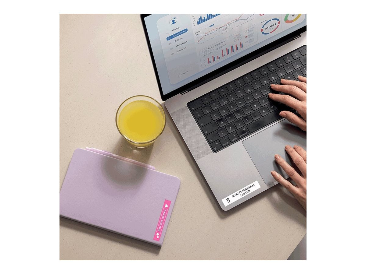 BROTHER Ribbon BTAGP35 12MM White on Pink