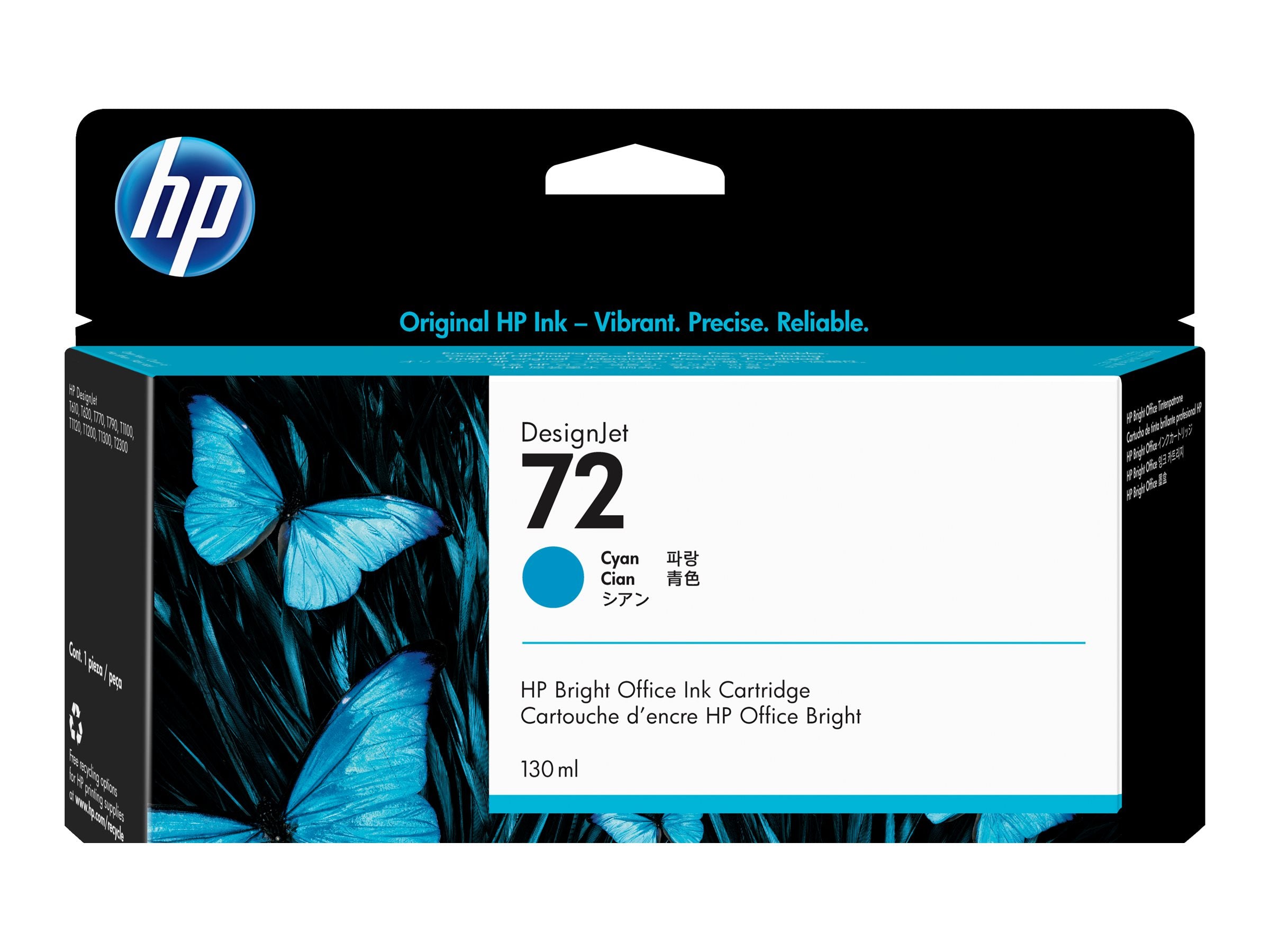 HP 72 original Ink cartridge C9371A cyan high capacity 130ml 1-pack
