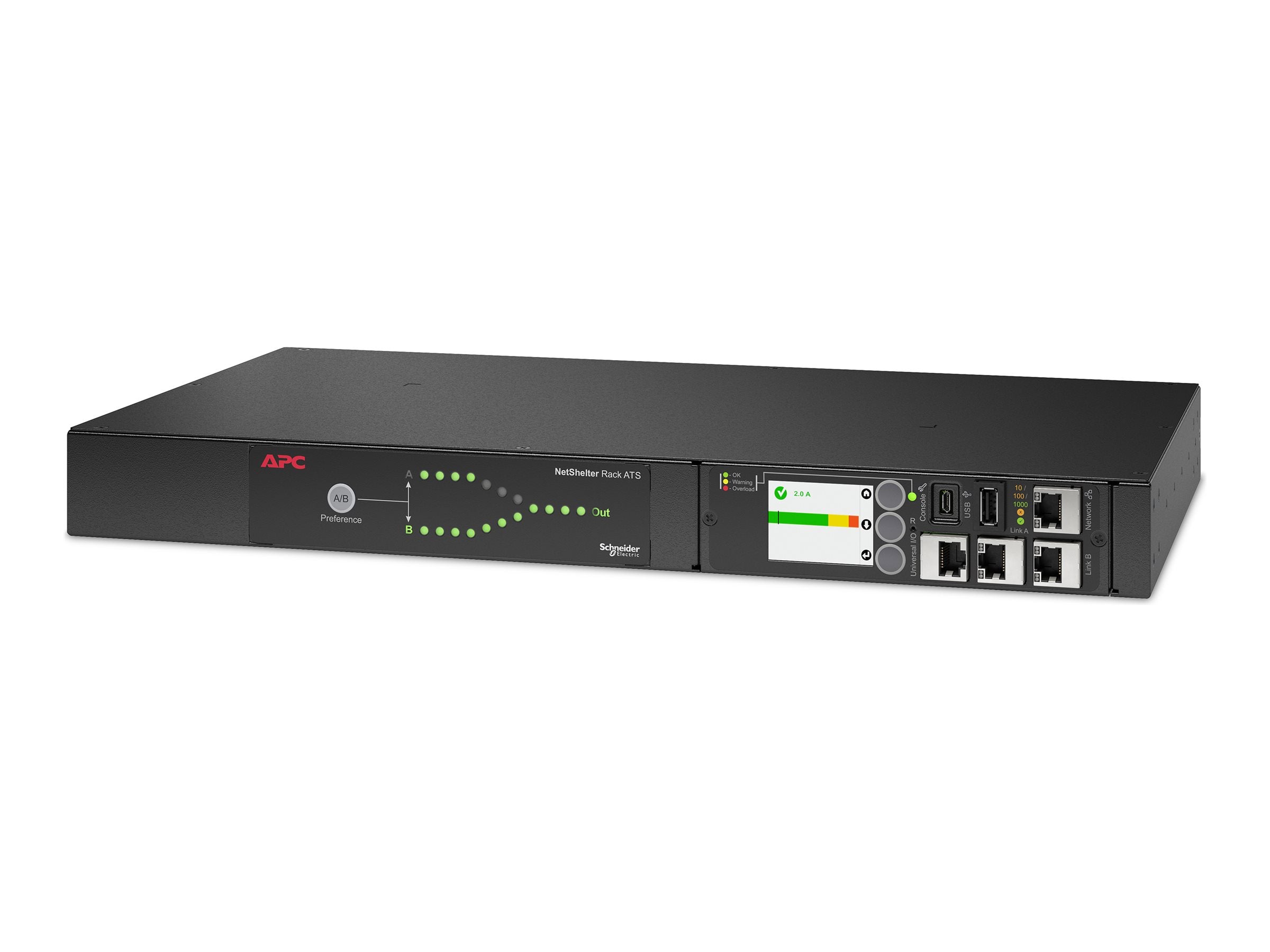 APC Rack ATS 100/120V 15A 5-15 in 10 5-15R out