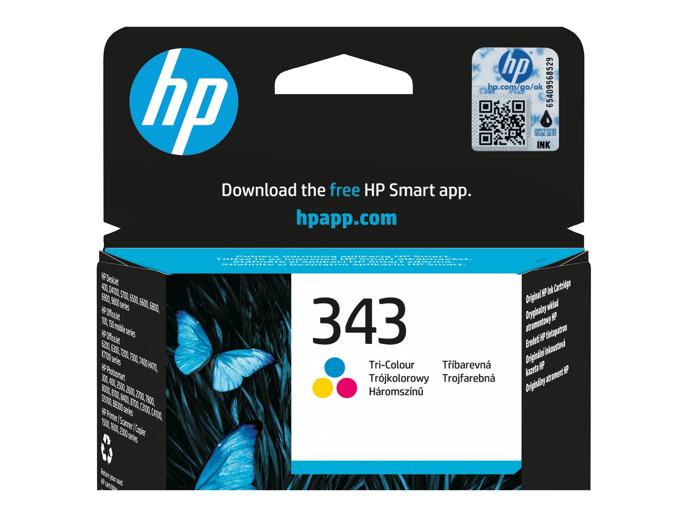 HP 343 original Ink cartridge C8766EE UUS tri-colour standard capacity 7ml 330 pages 1-pack WCF (P)