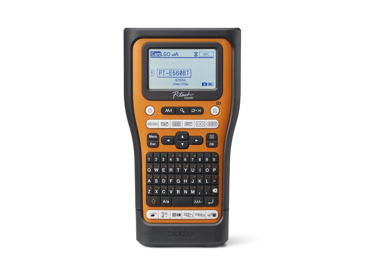 BROTHER Bluetooth connectable electrician labeller 24mm max tape QWERTY keyboard delivered with case and 4 ribbons