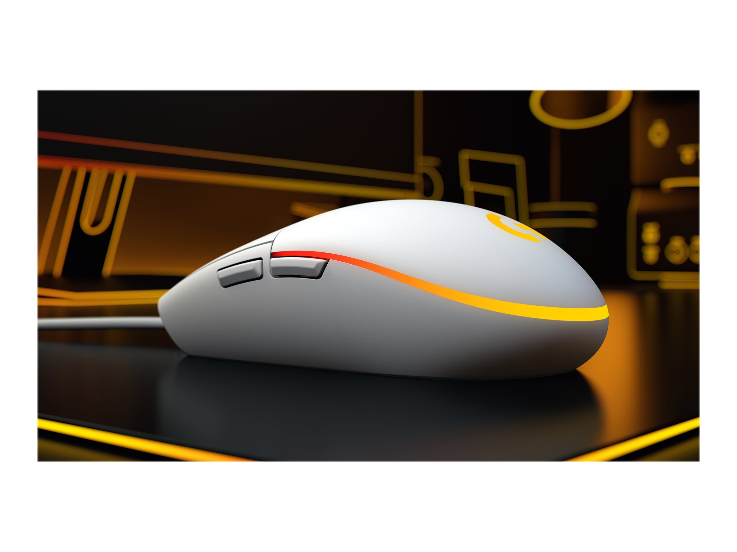 LOGITECH Gaming Mouse G203 LIGHTSYNC Mouse optical 6 buttons wired USB white