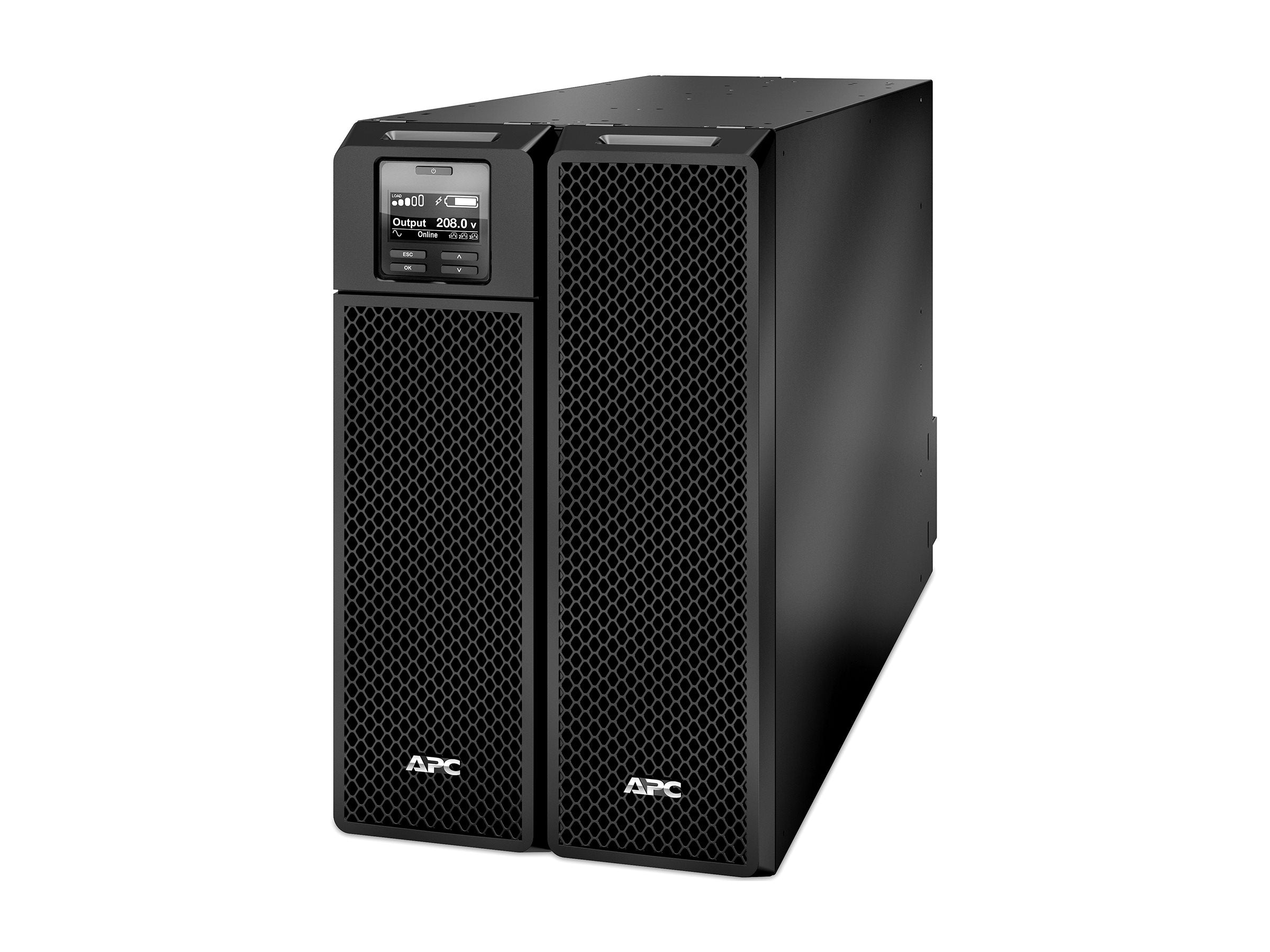 APC Smart-UPS On-Line 10000VA UPS AC 208/240V 10 kW 10000VA 1-phase Ethernet 10/100 RS-232 USB output connectors 7 Black