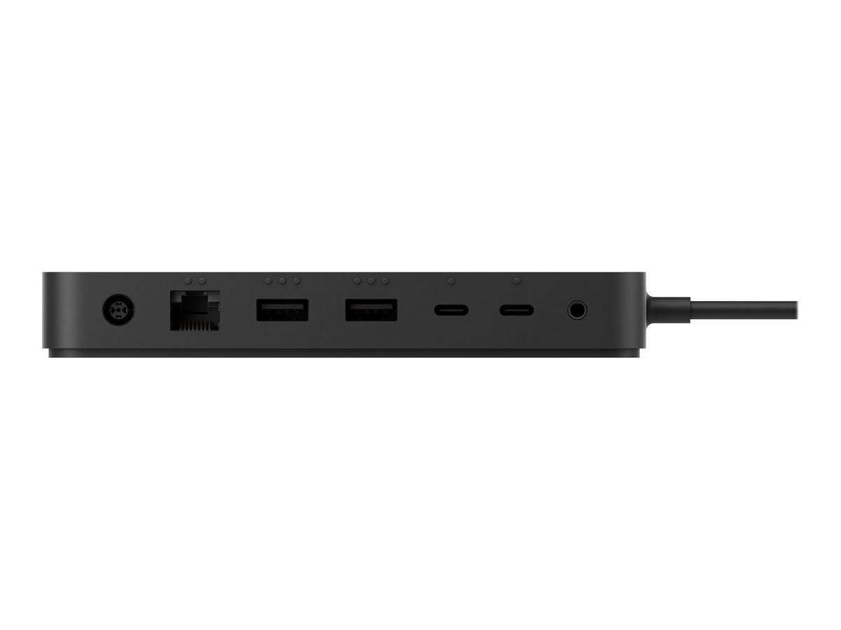 MICROSOFT Surface - Dock Thunderbolt 4 - Station daccueil - 3xUSB-C - 3xUSB 3.2 - Ethernet - Audio Jack - GigE - 165W - Noire
