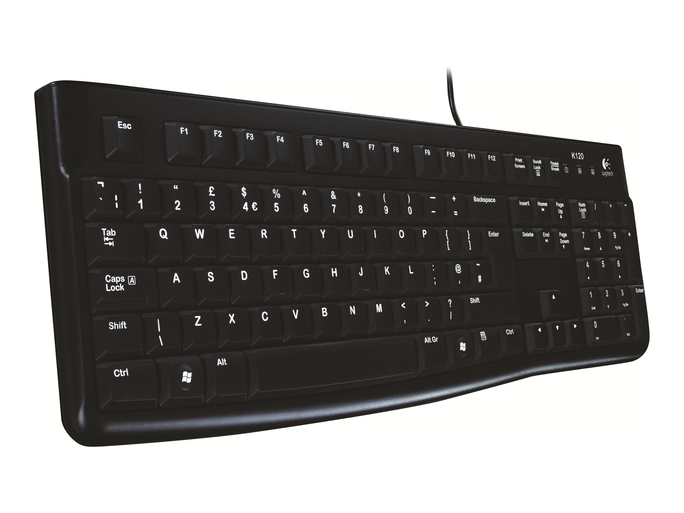 LOGITECH K120 Corded Keyboard black USB CZE-SKY QWERTZ