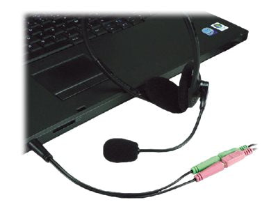 MCL ADAPTATEUR AUDIO JACK 3.5MM 4 CONTACTS POUR MICRO ET CASQUE - 20CM (P)